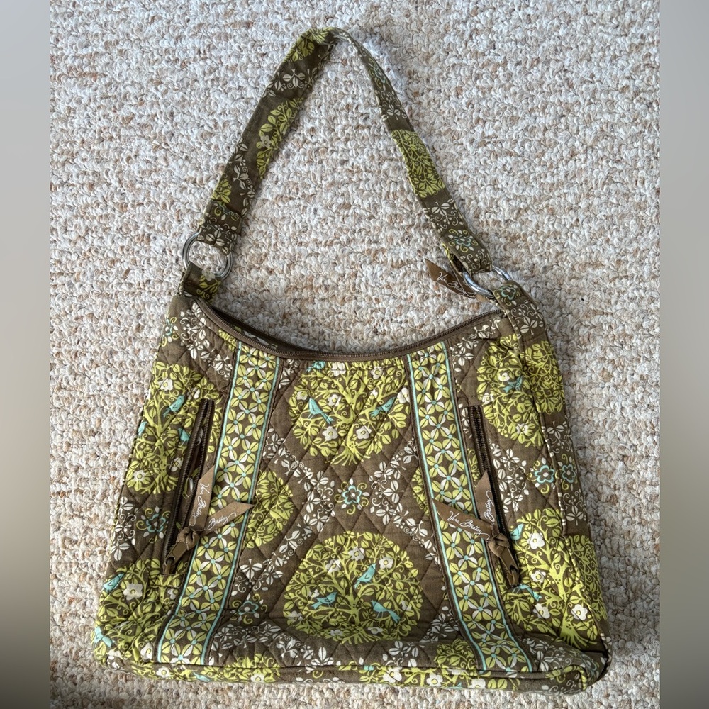 Vera Bradley Green and Brown Shoulder Bag